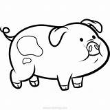 Coloring Waddles Mabel sketch template