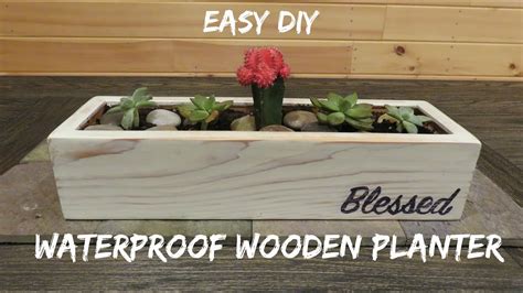 diy waterproof wood planter youtube
