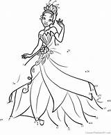 Tiana Characters sketch template