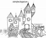 Castle Coloring Pages Kids Drawing Haunted Adults Cartoon Simple House Printable Draw Getcolorings Print Sheet Getdrawings sketch template
