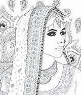 Colouring Indische Ausmalbilder Hindu Jugendstil Printable Kostenlose Books Malbuch Zentangle Malvorlagen sketch template