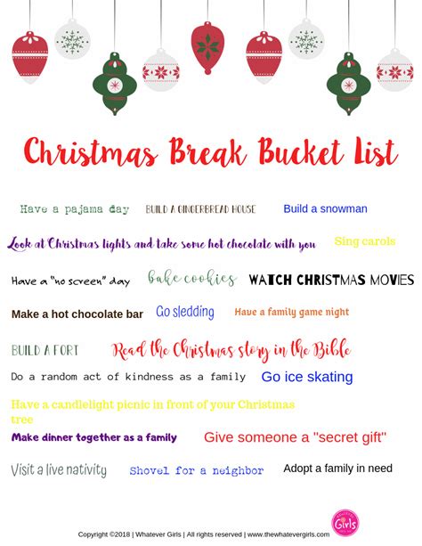 christmas break bucket list christmas break family game night christmas