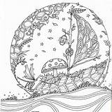 Coloring Pages Adult Colouring Mandala Ausmalbilder Bubble Adults Sailing Malvorlagen Erwachsene Color House Forest Basford Ausmalen A3 Bookmarks Print Buch sketch template