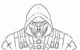 Mortal Kombat Scorpion Mk sketch template