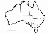 Australien Landkarte Malvorlagen Selber Gestalten Seite Oceania Landkarten Malen Ausdrucken Kontinent Bundesstaaten Stati Besuchen sketch template