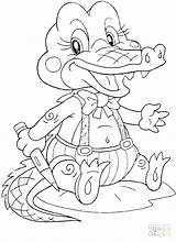 Coloring Alligator Pages Baby Getcolorings sketch template