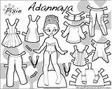 Paper Pixie Dolls Doll Coloring Printable Color Pages Kids Sheets Print Paperthinpersonas Choose Board sketch template