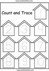 Worksheets Tracing Number Preschool Numbers Trace Worksheetfun Kindergarten Worksheet Printable Printables Math Pre Count Practice Kids Birdhouse Counting Writing 1324 sketch template