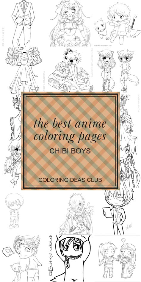 anime coloring pages chibi boys anime coloring pages