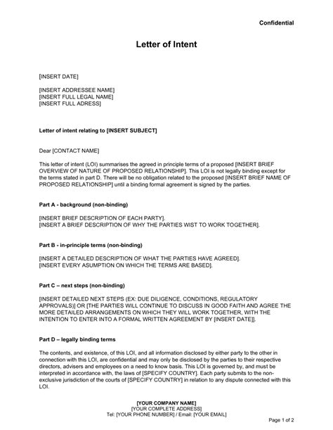udin   business letter  intent template word