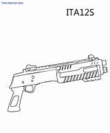Mp7 Armas Drucken Shotgun Waffen Colorir Desenhos sketch template
