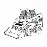 Coloring Bobcat Pages Clipart Truck Equipment Printable Snow Skid Loader Monster Plow Machine Skidsteer Tractor Construction Clip Batman Drawing Trucks sketch template