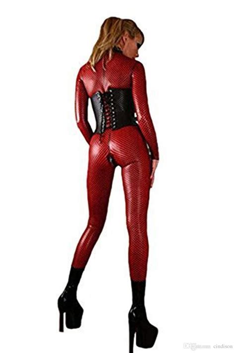 2019 sexy plus size pvc black high quality woman latex bodysuit