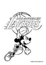 Coloring Pages Lakers Houston Basketball Rockets Nba Los Angeles Logo Printable Mickey Mouse Sheets Utah Jazz Chicago Drawing Spurs Cavaliers sketch template