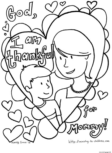 mothers day   thankful  mommy coloring pages printable