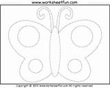 Tracing Butterfly Worksheets Preschool Coloring Worksheetfun Printable Kindergarten Printables Grade Choose Board sketch template