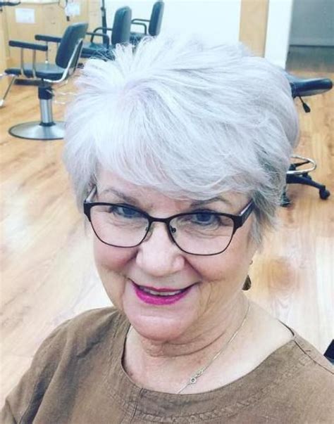 65 gorgeous gray hair styles grey hair and glasses