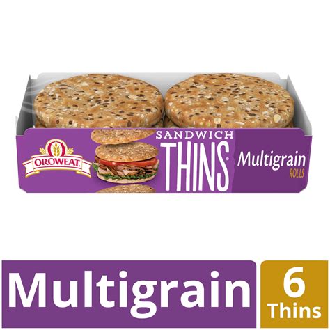 oroweat multigrain sandwich thins  rolls  oz walmartcom