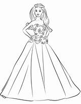 Quince Dress Barbie Template Coloring sketch template