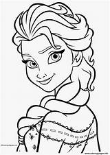 Coloring Cartoon Frozen Elsa Pages Printable sketch template