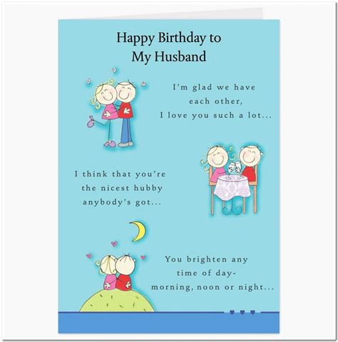 birthday cards  husband printable printable templates