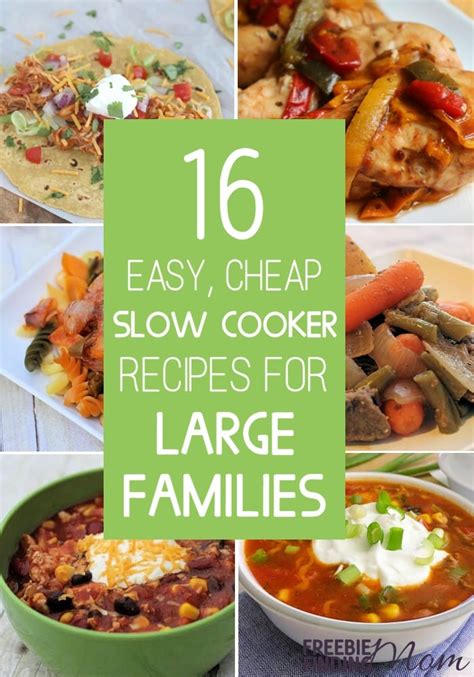 cheap dinner recipes  large families