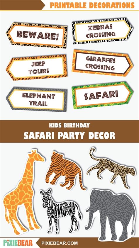 safari signs printable safari birthday cutouts safari party etsy