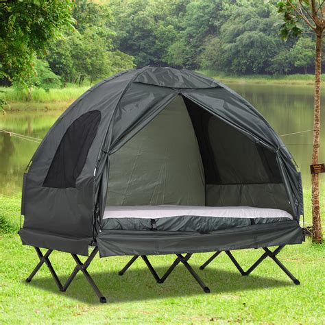 outsunny compact folding outdoor travel camping  bed tent  adults  ebay