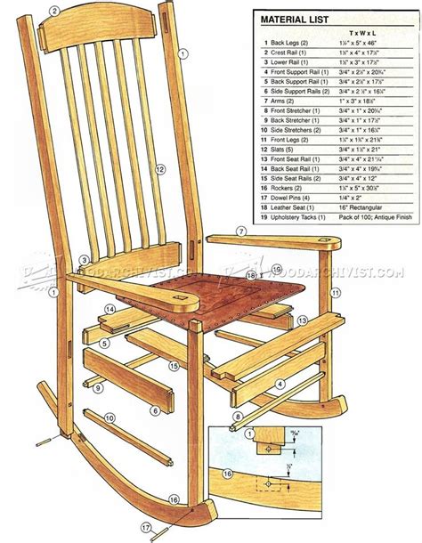 craftsman rocking chair plans furniture plans