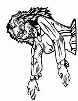 Zombie Zombies Clipart Border Library Werewolves Colorings Skeletons sketch template