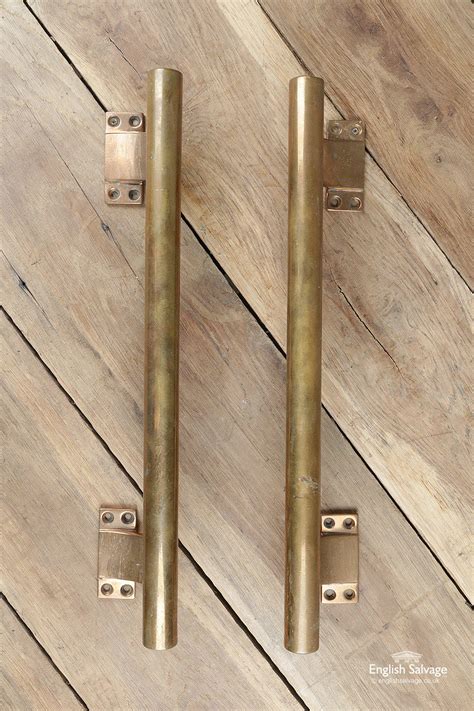 pair  vintage brass door pull handles