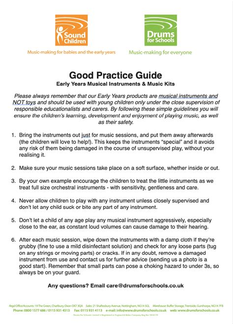 good practice guide drums  schools