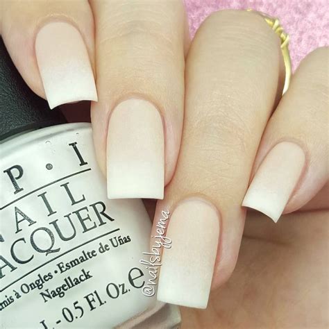 nailie named jema  instagram  simple matte french ombre