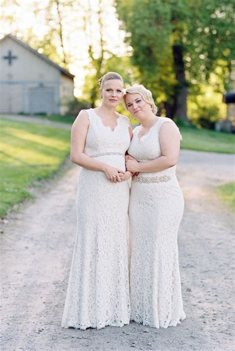 lesbian wedding dresses swedish lesbian wedding anna and lovisa two