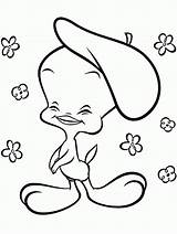Coloring Tweety Pages Bird Easy Cartoon Girl Looney Tunes Printable Dessin Coloriage Kids Baby Girls Animé Drawing Clipart Print Color sketch template