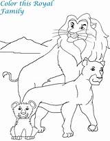 Lion Family Coloring Pages Kids King Printable Color Jungle Print Pdf Open  Getcolorings sketch template