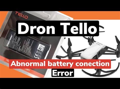 dron tello error abnormal battery comunication youtube