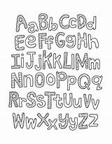 Abecedario Sencillas Alfabeto sketch template