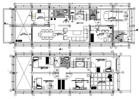 120 Square Meter House Plan Autocad Drawing Download Dwg File Cadbull