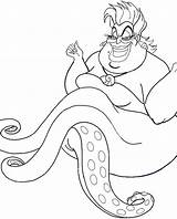 Ursula Mermaid Drawing Little Witch Sea Disney Draw Tattoo Easy Coloring Pages Step Cartoon Drawings Ariel Villains Tutorial Getdrawings Crayon sketch template