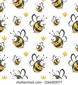 cute seamless bee pattern stock illustration  shutterstock