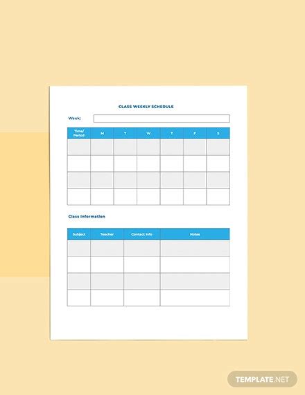 printable academic planner template word apple pages templatenet