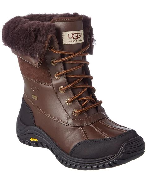 ugg womens adirondack ii waterproof leather boot  brown lyst
