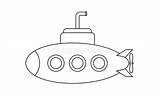 Submarine Easy sketch template
