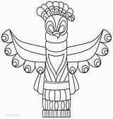 Coloring Pages Totem Poles sketch template