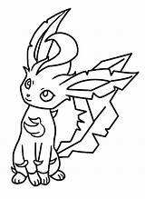 Coloring Pokemon Fennekin Pages Color Eevee Evolutions Leafeon Colouring Getdrawings Cute sketch template