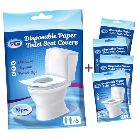 rockland guard disposable paper toilet seat covers flushable paper