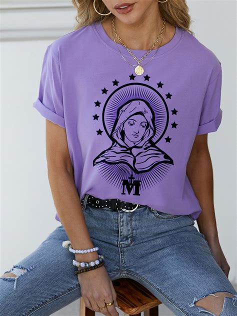 Blessed Virgin Mary Women Tshirt Lilicloth
