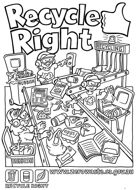 recycling coloring pages  kids coloring home