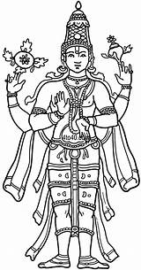 Vishnu Hindu Gods Shiva Hinduism Rama Temples Bhagwan Designlooter Coils Devi Accompanied Lakshmi Consort Reclining Ananta Depiction 4to40 sketch template